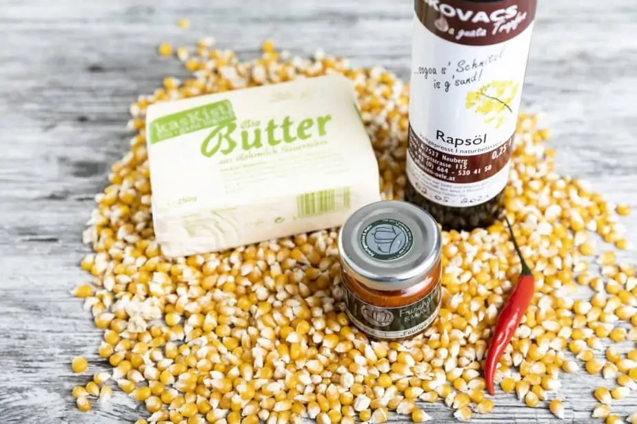 Popcorn Butter Oel Chili Foto