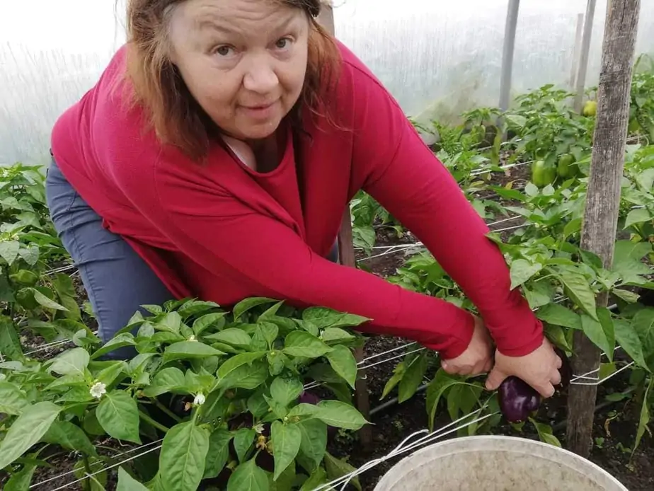 Helene bei der Arbeit