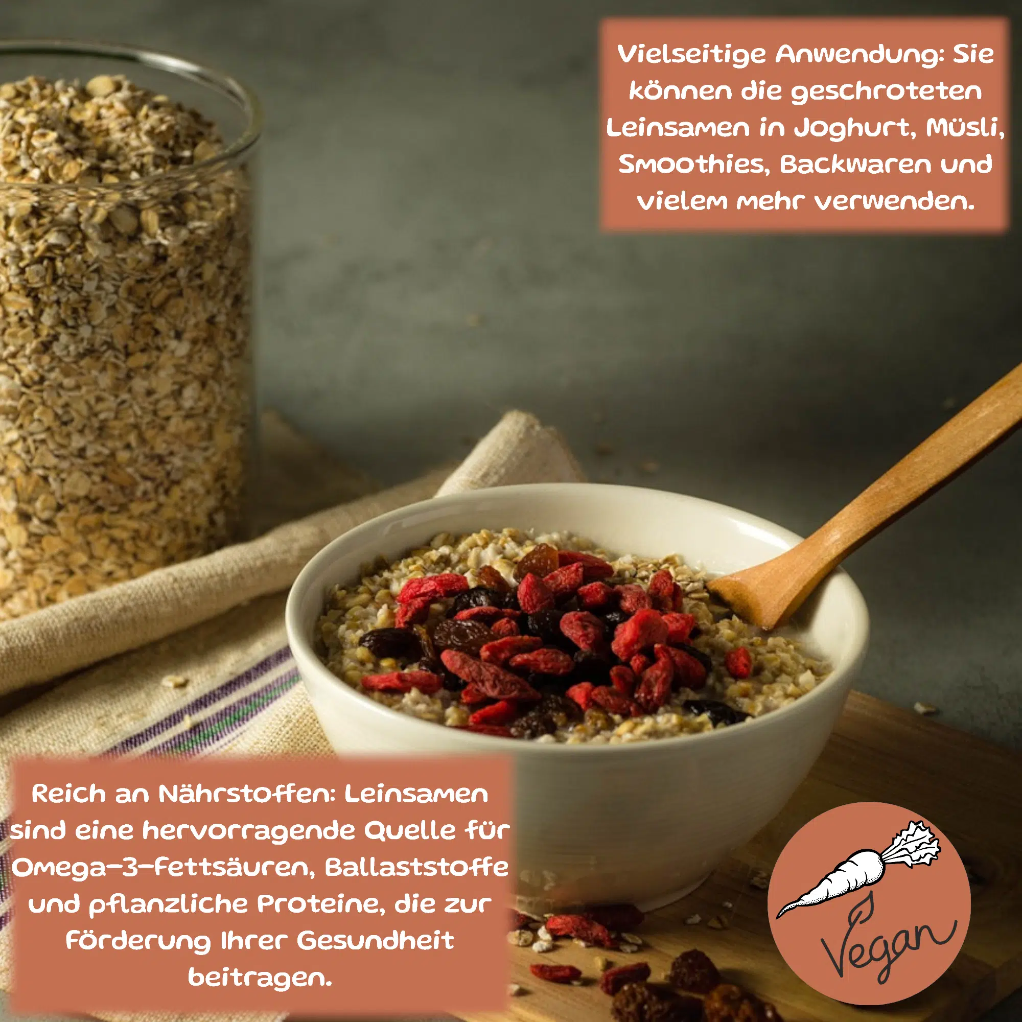 Bauernladenhelene – Bio Leinsamen geschrotet 2kg – Bild 4