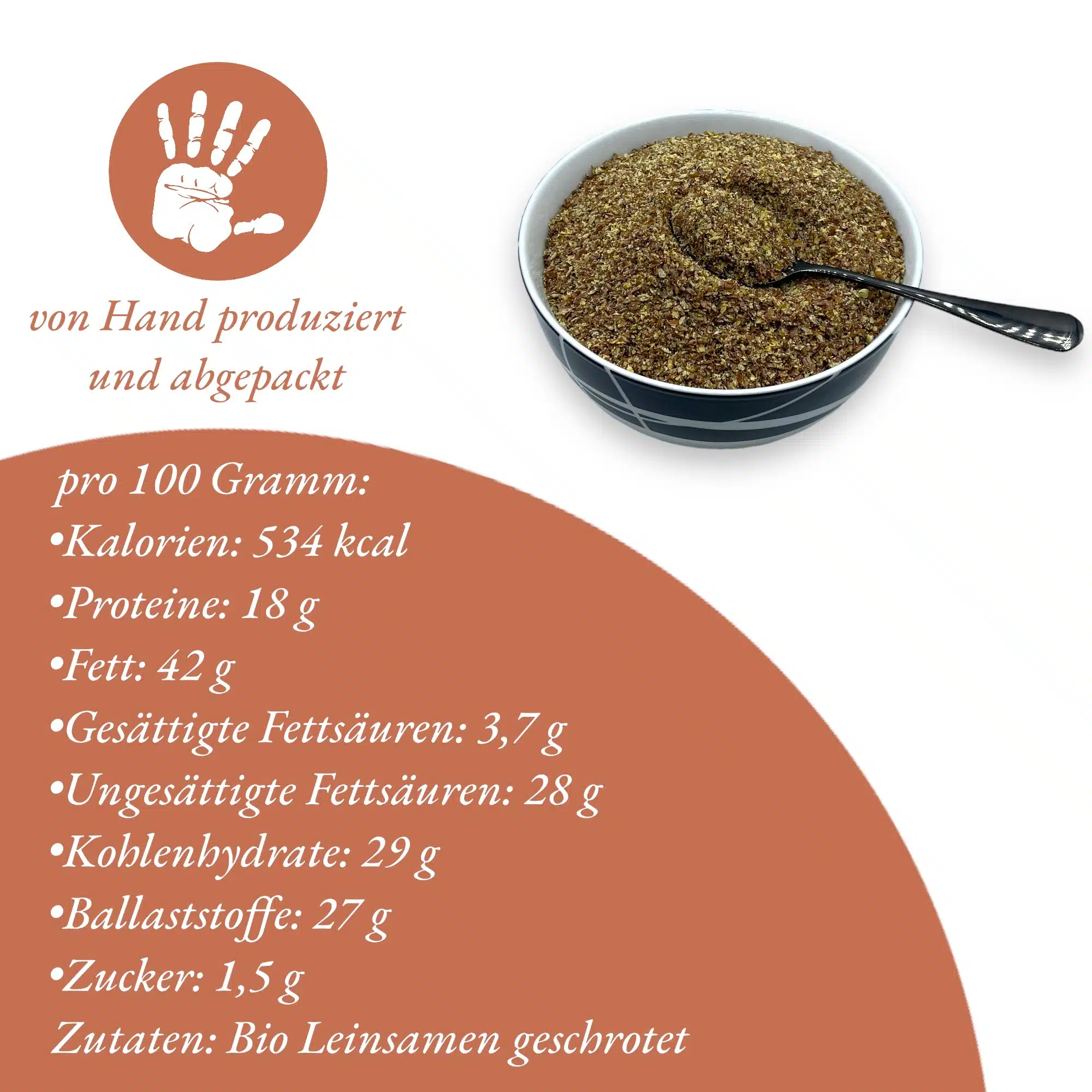 Bauernladenhelene – Bio Leinsamen geschrotet 2kg – Bild 3