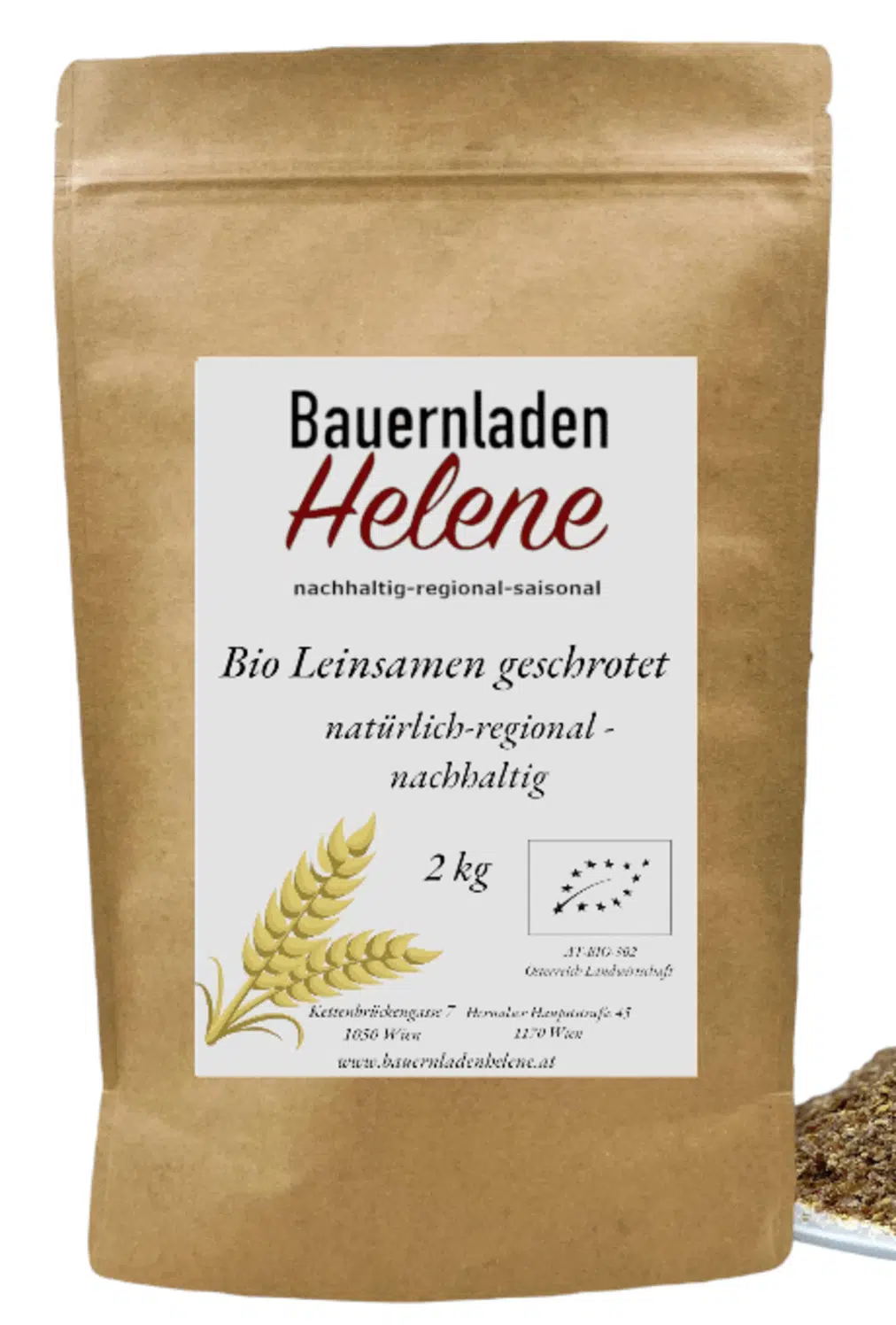 Ganze Leinsamen in Nahaufnahme