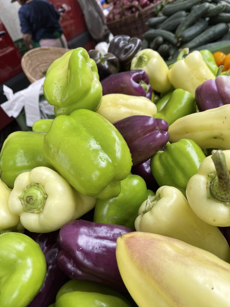 Bunte Paprika am Naschmarkt