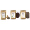 Entdecker-Set von Bauernladenhelene: Bio Schwarzer Knoblauch, Bio gekeimte Brokkoli-Samen 250 g, Bio gekeimter Hanf 500 g